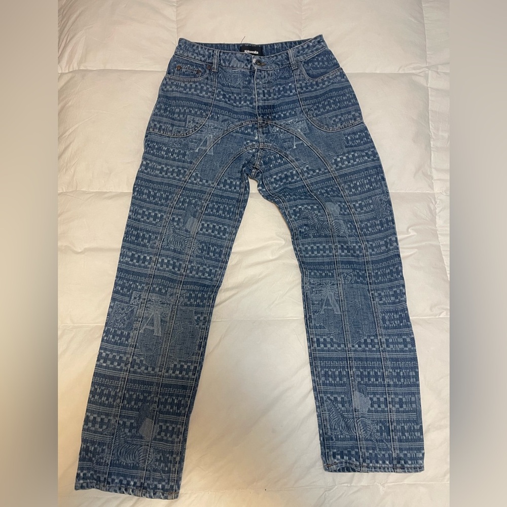 Ahluwia Blue Kampala Jeans Barrel Straight Sz 30